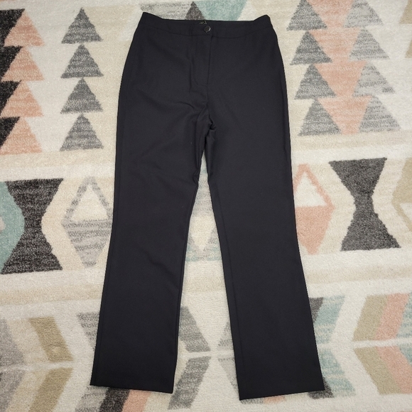House of Harlow 1960 Stretch High Waist Straight Leg Ankle Pants Black Size 10 - Picture 1 of 8